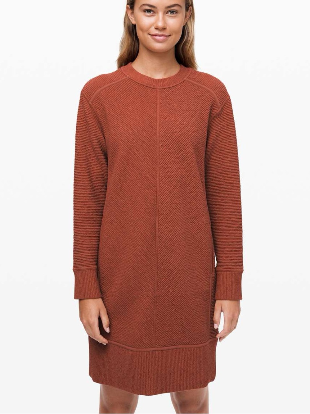 281. Lululemon On Repeat Dress Heathered Rustic Clay 6